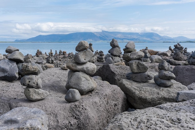 Reykjavik Iceland June 13 2023 Artistic Rocks