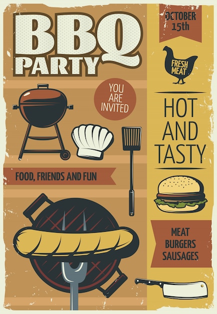 BBQ Party Poster Templates – Free Download