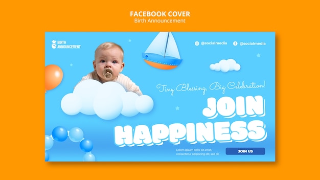 Birth Announcement Template Design