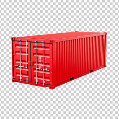 Shipping Container Isolated on a Transparent Background