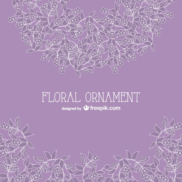 Purple Floral Ornament Free Download