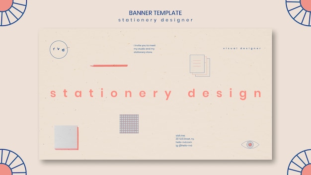 Minimalist banner template for free download