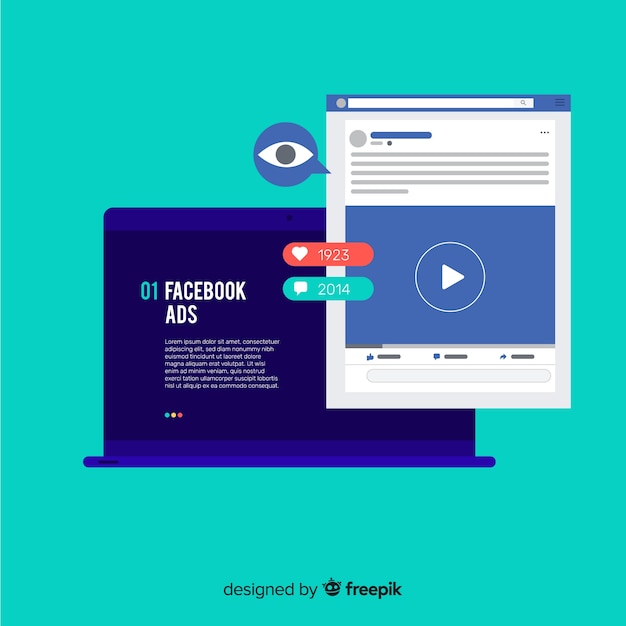 Vector Templates for Facebook Ads Background