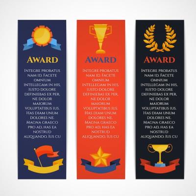 Award Banner Set – Free Download Vector Templates