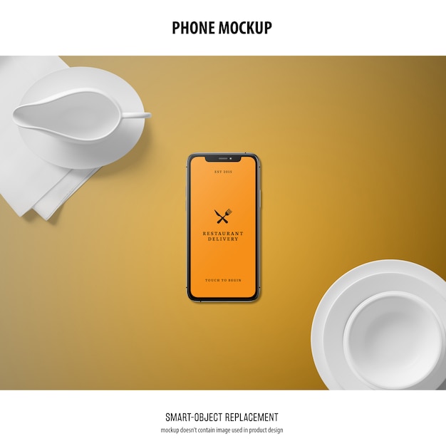 PSD Phone Screen Mockup for Free Download