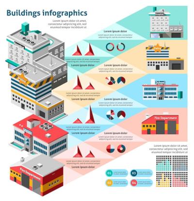 Buildings Infographics Set