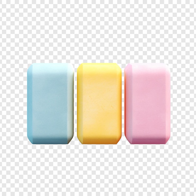 Isolated Eraser on Transparent Background