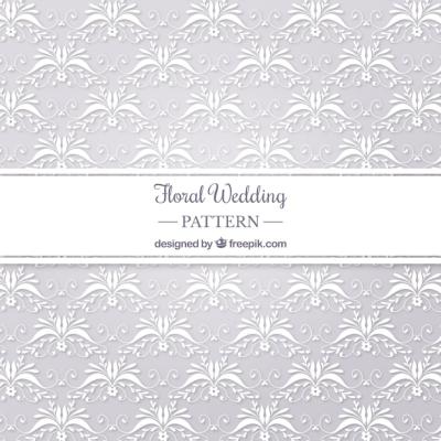 Floral Wedding Pattern Background