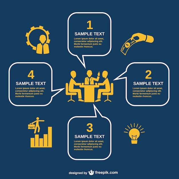 Business Meeting Infography Templates