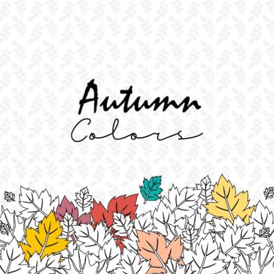 Autumn Season Design with Light Background Vector