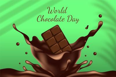 Realistic World Chocolate Day Background