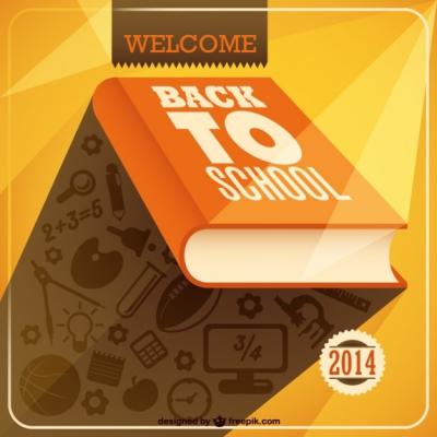 Back to School Background with an Orange Book