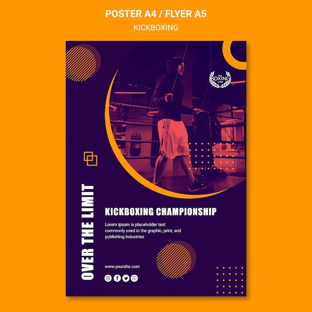 Over the Limit Kickboxing Poster Template