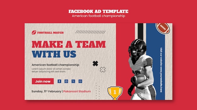 American Football Championship Template Design