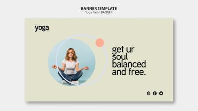 Mind and Body Yoga Class Banner Template