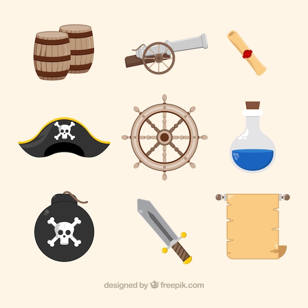 Vector Templates: Download a Variety of Fantastic Pirate Items for Free