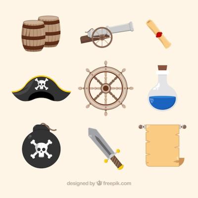 Vector Templates: Download a Variety of Fantastic Pirate Items for Free