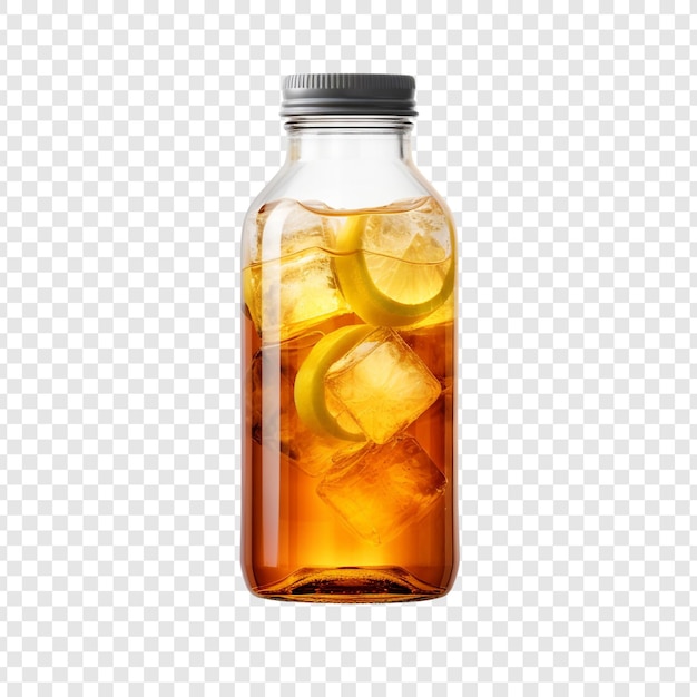 Iced Tea Bottle Isolated on Transparent Background