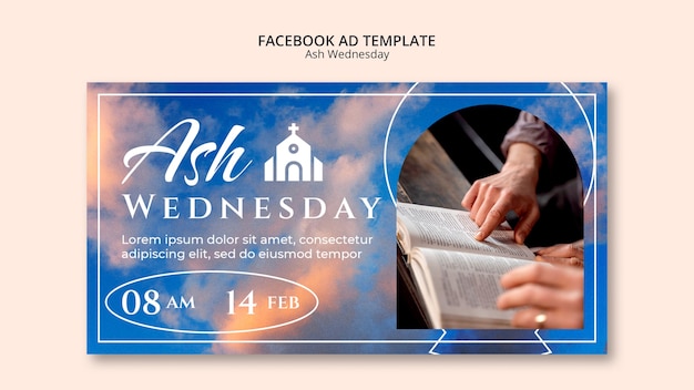 Ash Wednesday Celebration Facebook Template