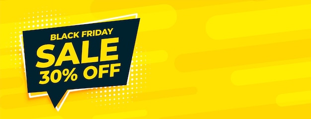 Black Friday Discount and Sale Yellow Banner