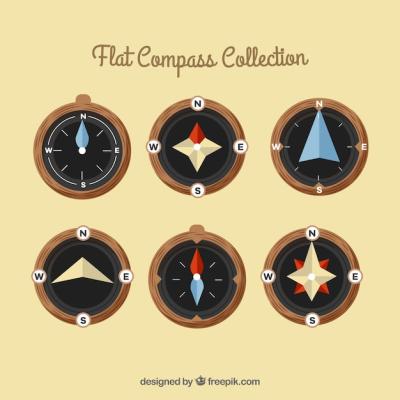 Flat Compass Collection