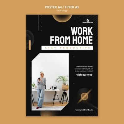 Work from Home Poster Template