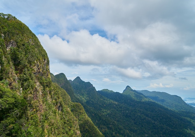 Free Stock Photos of Mountain with Trees and Clouds