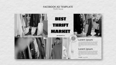 Thrift Store Concept Facebook Template