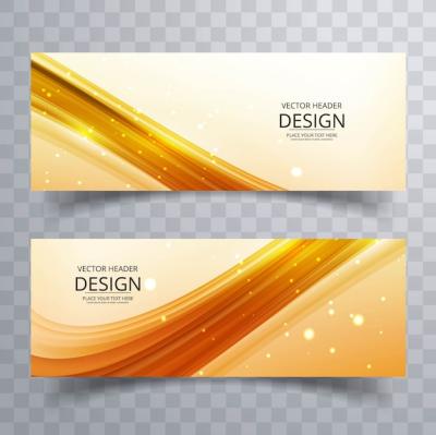 Modern Shiny Wavy Banners