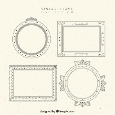 Collection of Vintage Style Frames for Free Download