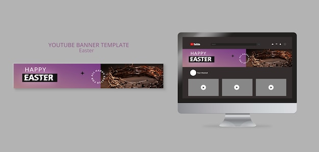 Easter Day Celebration YouTube Banner Template