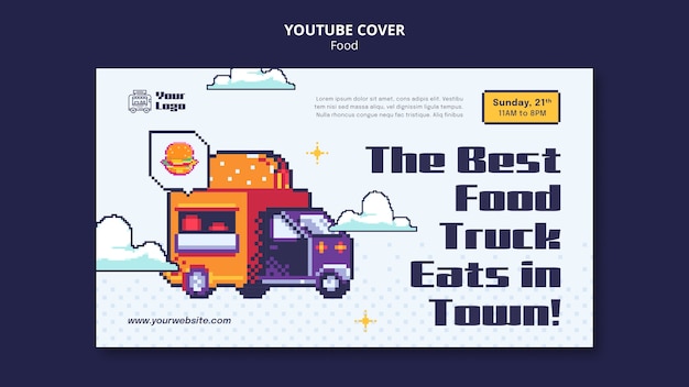 Hand Drawn Delicious Food YouTube Cover