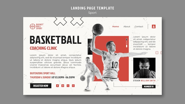 Sport Training Landing Page Template – Free Download