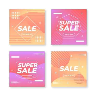 Gradient Sale Instagram Posts Collection