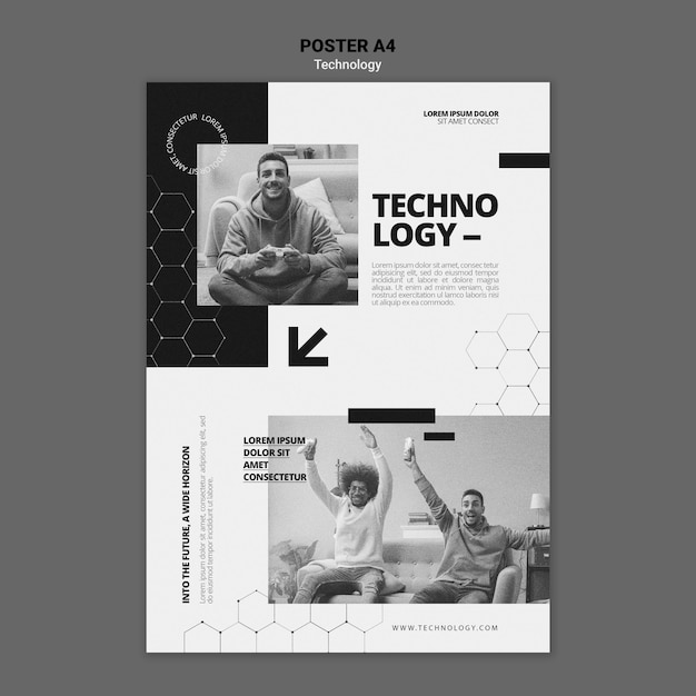 Technology in Video Games Poster Template