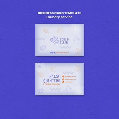 Laundry Service Business Card Template