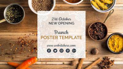 Modern USAn Food Poster Template