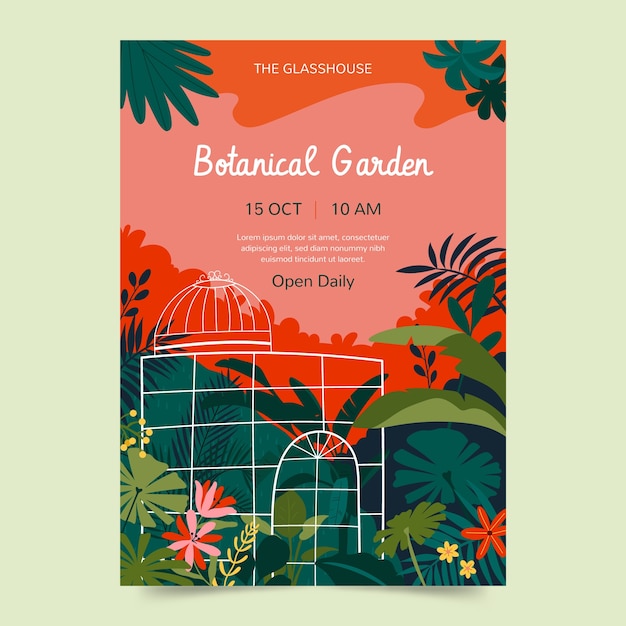 Botanical Garden Poster Design Template