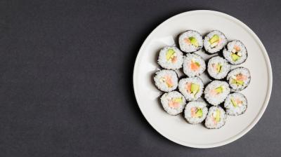 Top View of California Rolls – Free Stock Photo Download