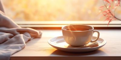 Soft Light Bathes a Quiet Scene of an Upturned Cup with Spilled Tea – Free Download Stock Photo