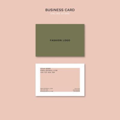 Minimalistic Online Fashion Store Horizontal Business Card