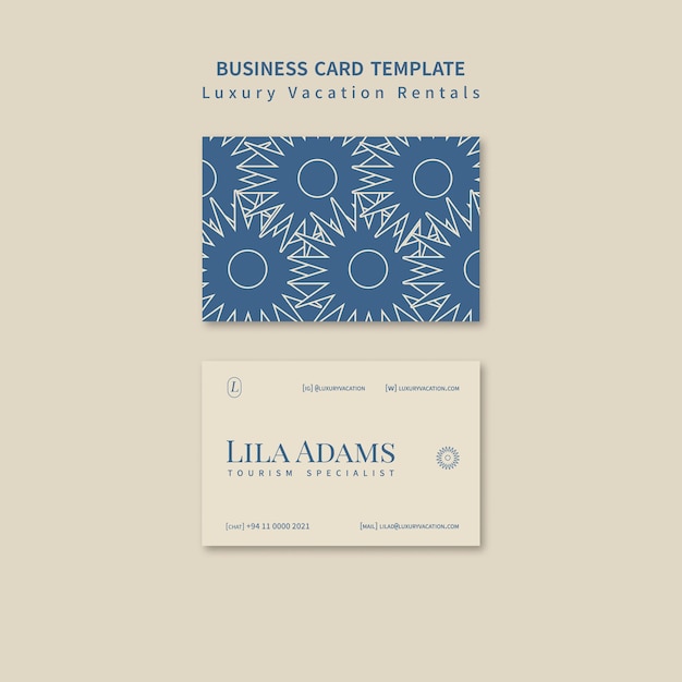 Luxury Vacation Rentals Business Card Design Template