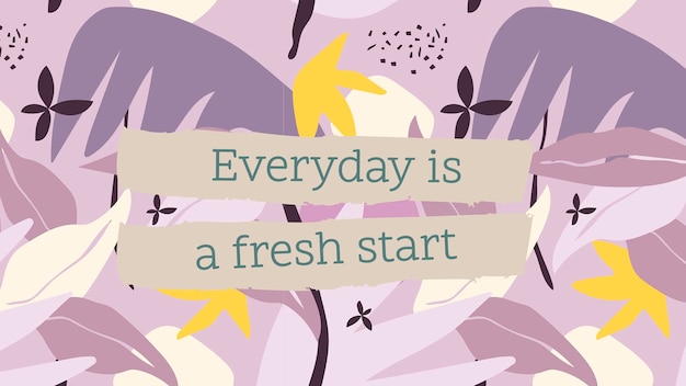 Vector Templates: Inspirational Quote Blog Banner Template with Fresh Start Message