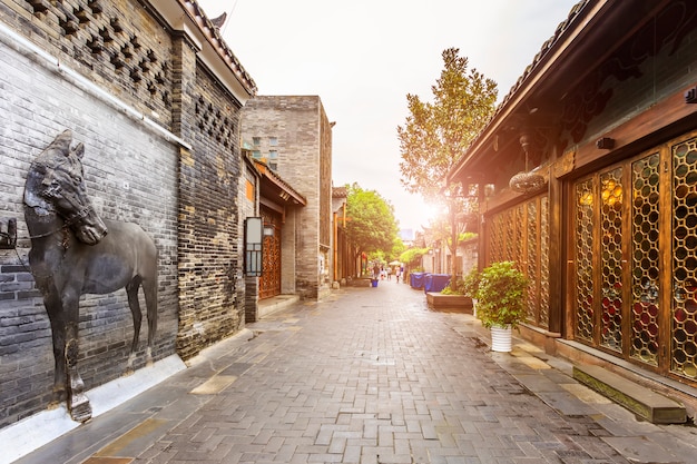 Narrow Chinese Town China Old House