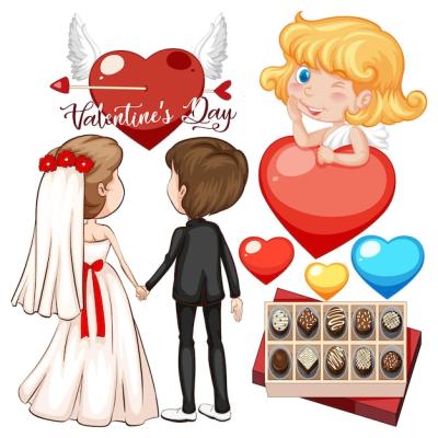 Valentine Theme Wedding Couple – Free Download Stock Photos