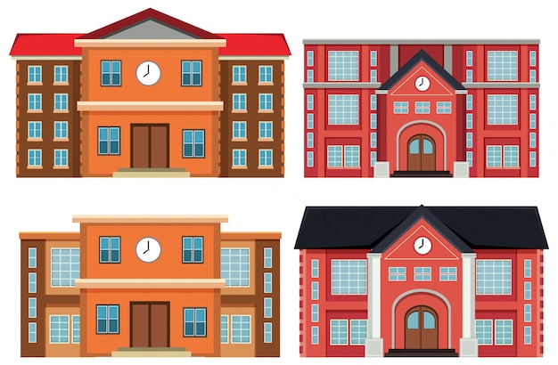 Exterior Building Vector Templates for Free Download