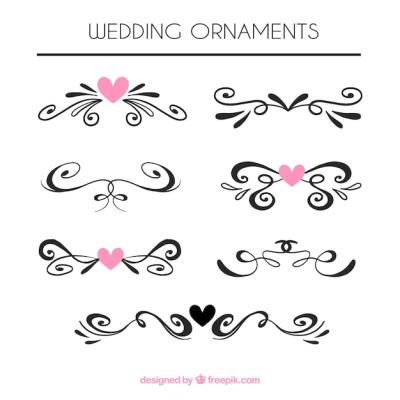 Vintage Wedding Ornament Collection – Free Download