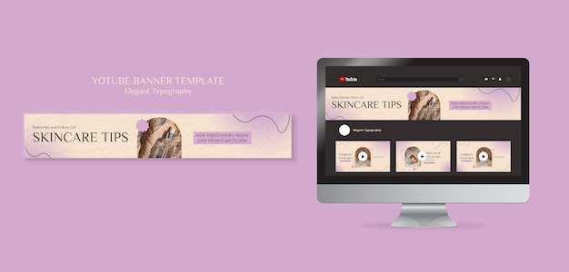 Skin Care Youtube Banner Template