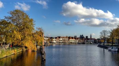 Spaarne River in Haarlem, NL: Stunning View Available for Free Download