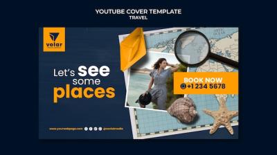 Realistic Travel Template Youtube Thumbnail Design